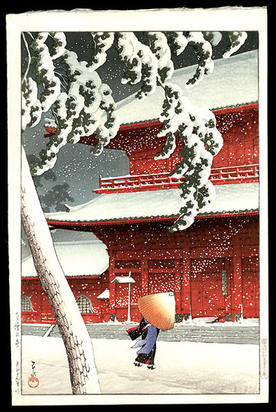 Snow at Zojoji Temple, Shiba (Zojyoji)