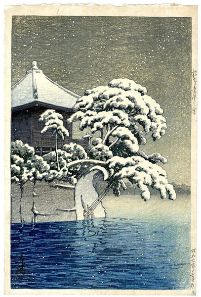 Snow at Godaido, Matsushima