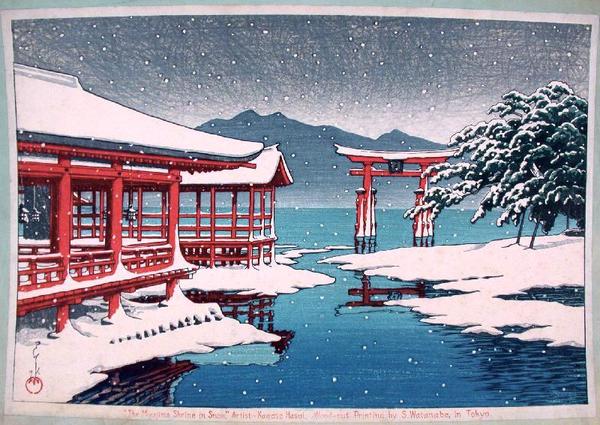 Miyajima Shrine in the Snow