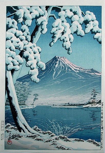 Mt Fuji After Snow at Tagonoura Bay