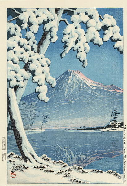 Mt Fuji After Snow at Tagonoura Bay