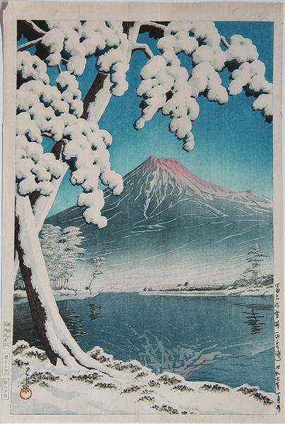 Mt Fuji After Snow at Tagonoura Bay