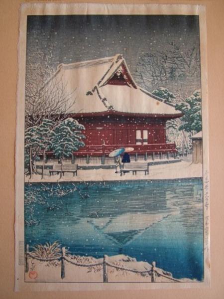 Snow at Shinobazu Benten Shrine