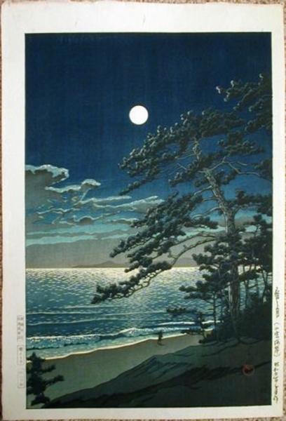 Spring Moon at Ninomiya Beach