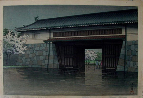 Spring Rain at Sakurada Gate, Tokyo