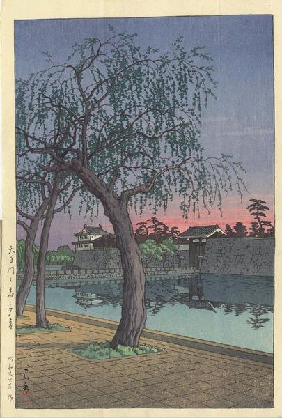Sunset at the Imperial Palace in Tokyo