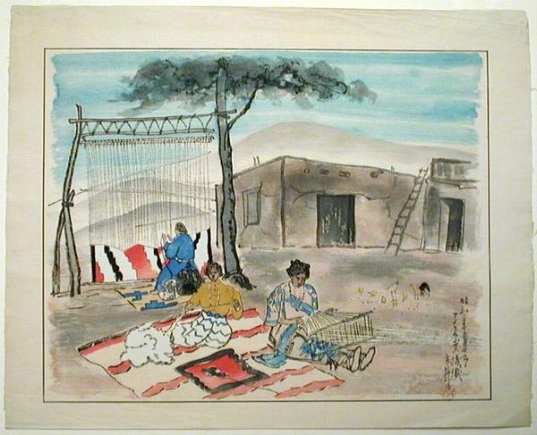 American Indians Weaving