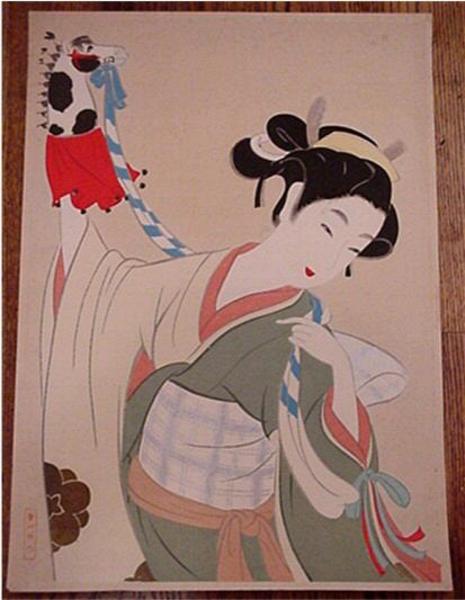 Woman with Horse Puppet
