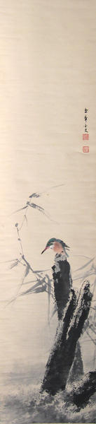Kingfisher on a pole
