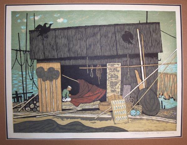 Old Fisherman in a Net House