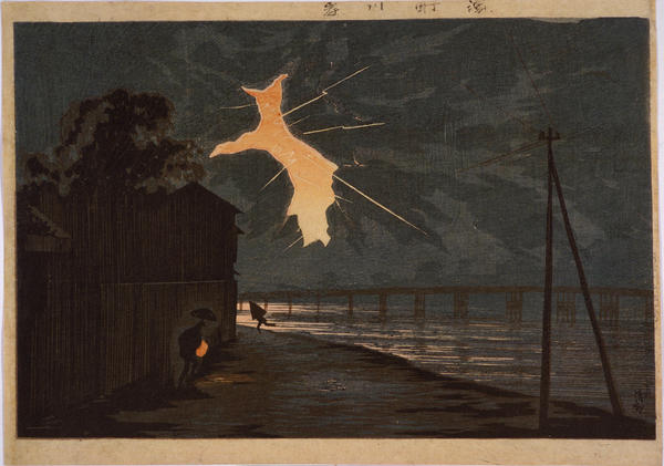 A Thunder-Shower at Oumayabashi Bridge