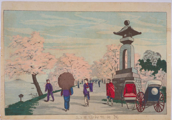 Cherry Blossom Viewing on the Banks of the Sumida River