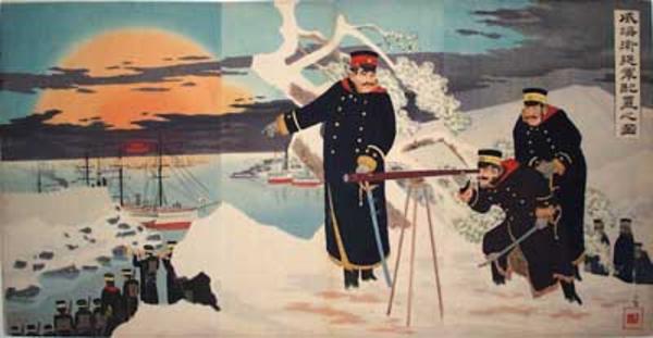 Picture of advance disposition of troups at Weihaiwei