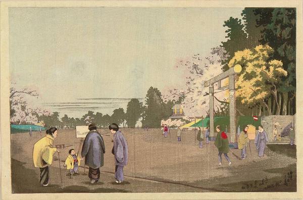 A Painter Sketching at Ueno Park