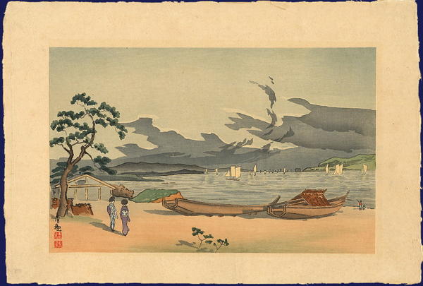 Akashi Beach in Banshu Province
