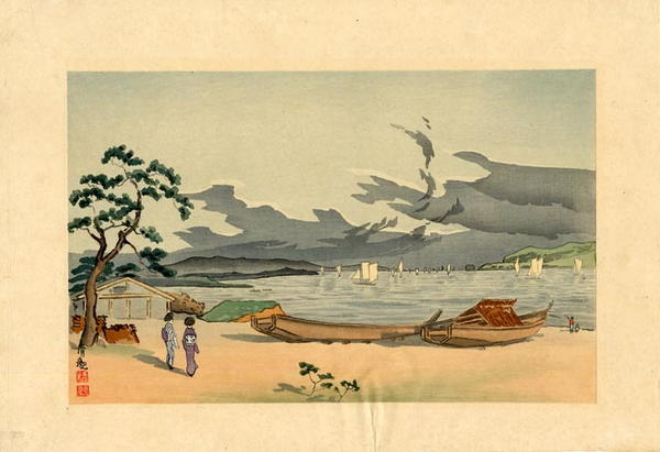 Akashi Beach in Banshu Province