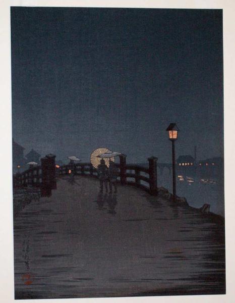 Night bridge scene