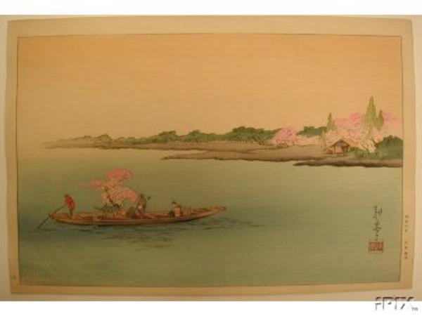 A Ferry on the Sumida River in the Cherry Season