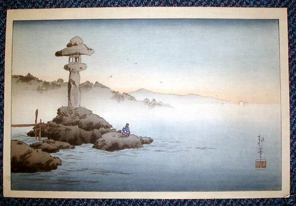 A Stone-Lantern on the Seashore