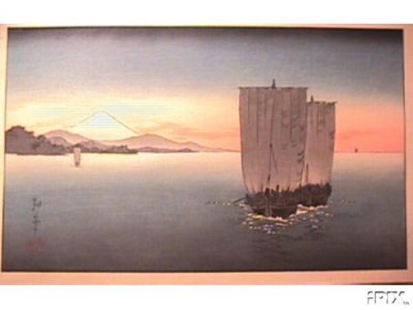 Sunset on Suruga bay