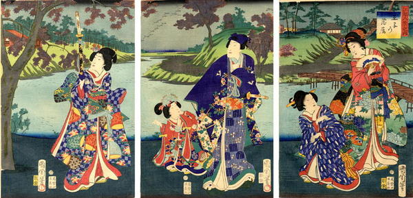 Prince Genji in a Garden