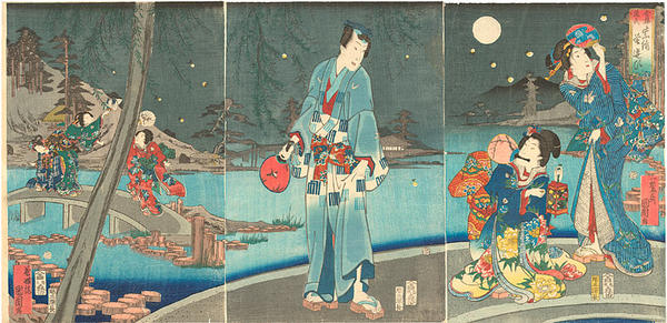 Genji and women catching fireflies