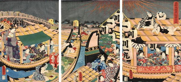 Fireworks at Ryogoku Bridge