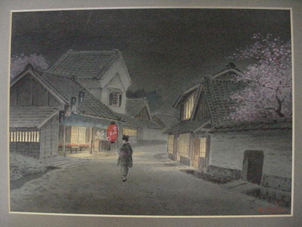Woman road night