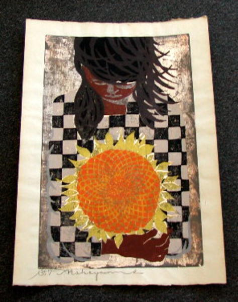 Girl with sunflower