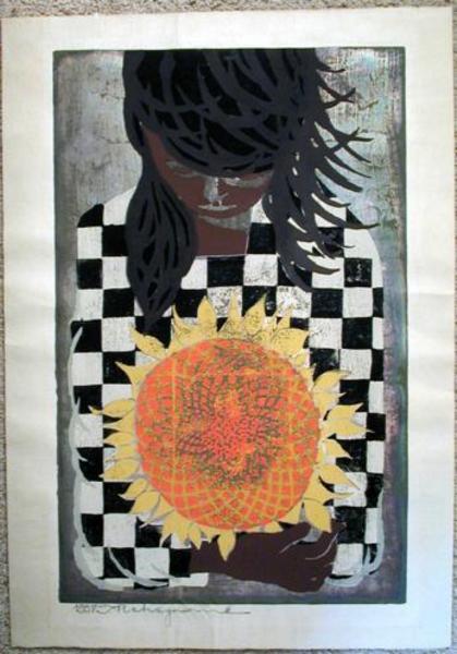 Girl with sunflower