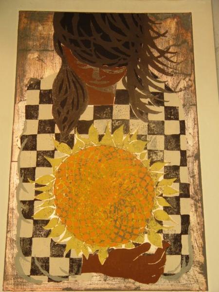 Girl with sunflower