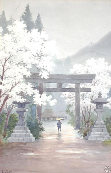 Torii gate in spring