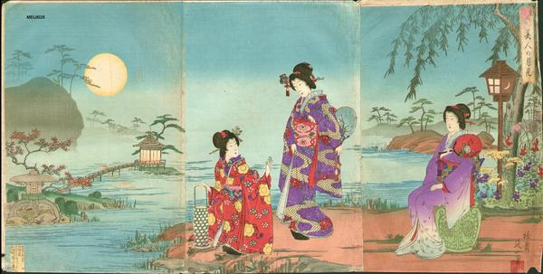 Beauties Viewing the Moon