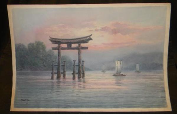 Sailboats by Miyajima Torii