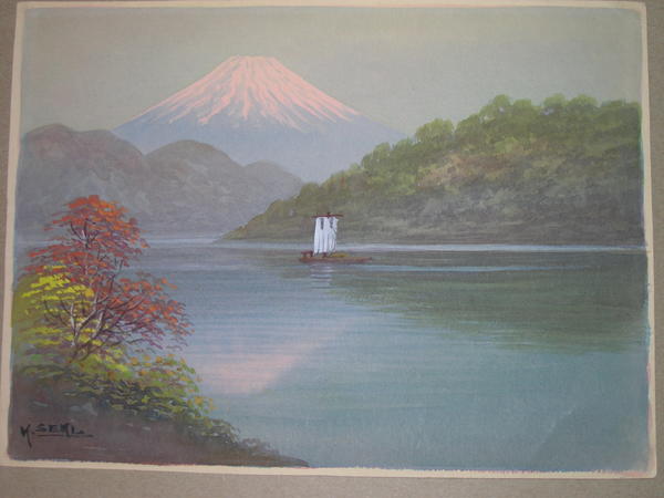 Fuji and sailboats