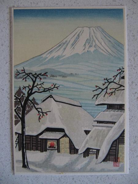 Town by Fuji in Snow