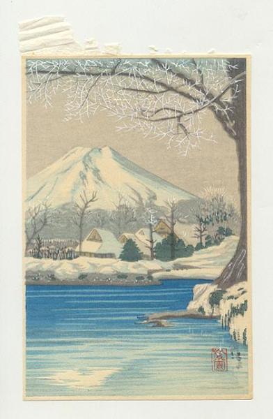 Village by Fuji in Winter