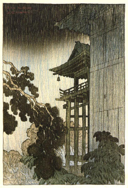 Night Rain at Mii Temple