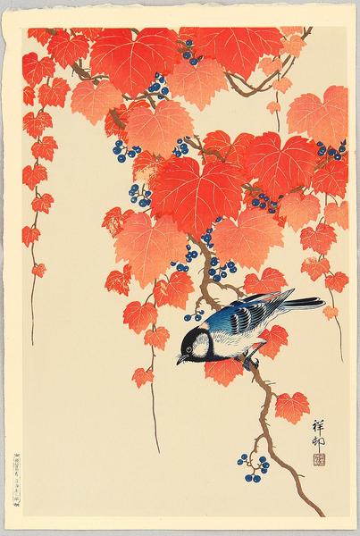 Bird and Red Ivy