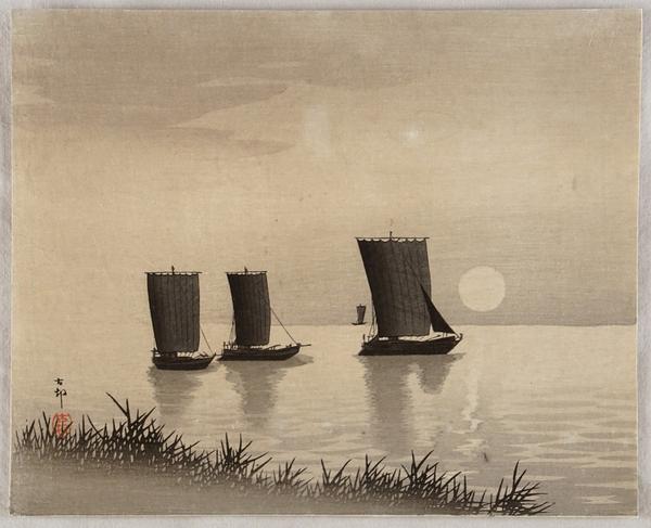 Fishing Boats and Moon