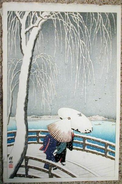 Snow on Willow Bridge