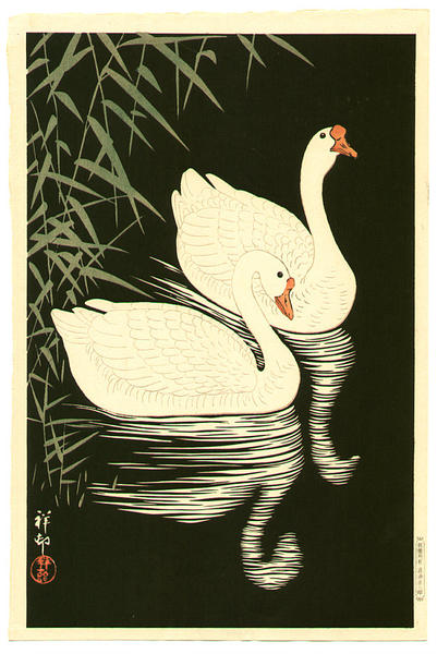 Swan and Reeds