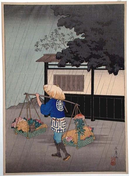 Flower Seller in the Rain