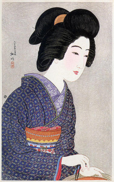 Girl by Brazier