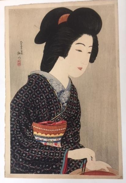 Girl by Brazier