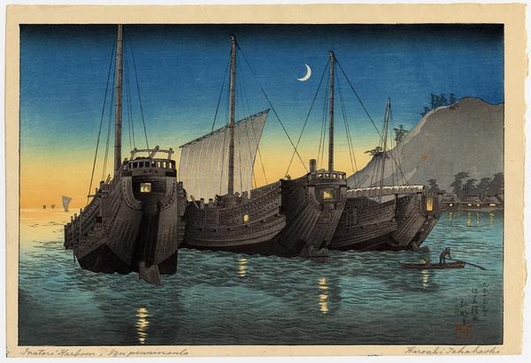 Junks in Inatori Bay, Izu