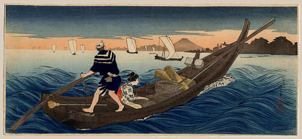Littleneck clams fishing boat at Kawasaki