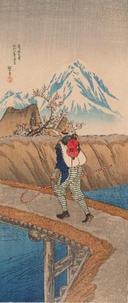 M-136-  Snow on a distant mountain