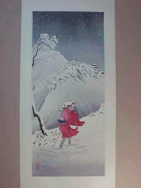 Mountain Path In Snow At Twilight