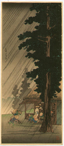 Sudden Shower at Takaido- Post quake